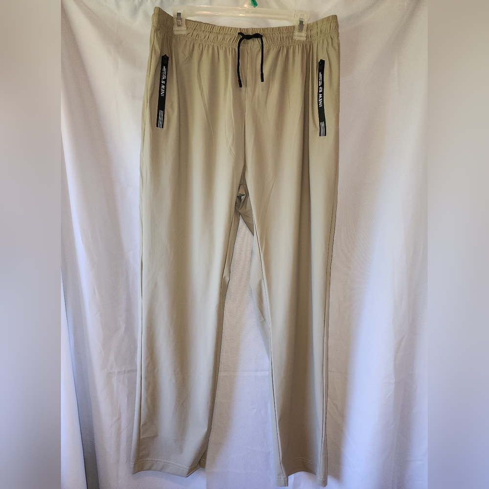 Best Classic Vogue Fashion Stay- Men's Size Large- Tan Lightweight Casual Pants